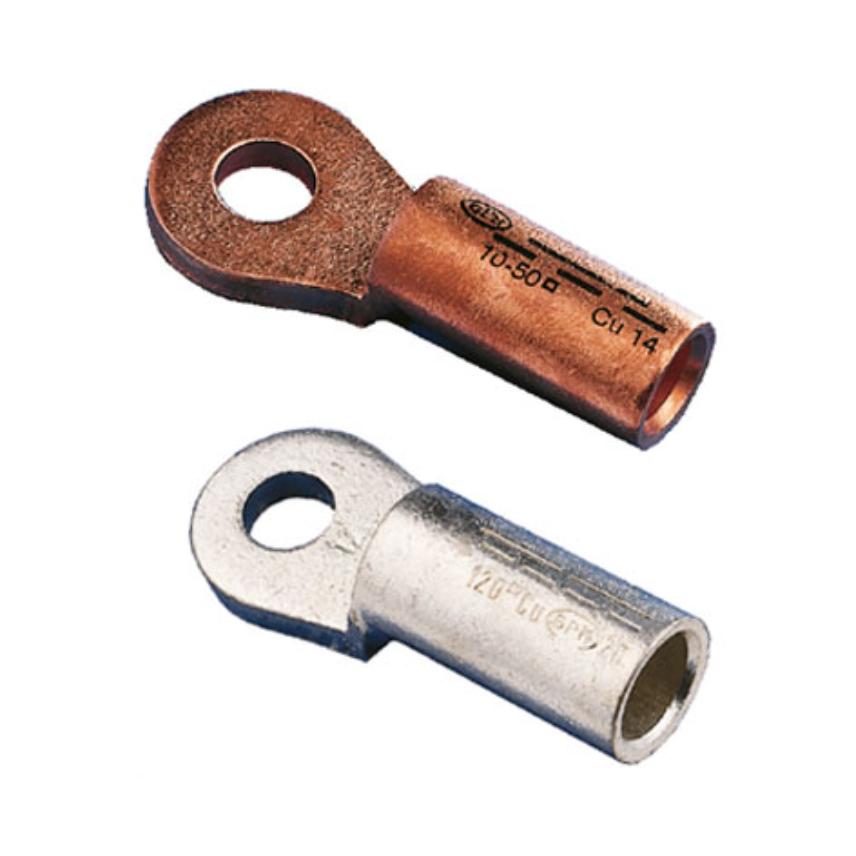Compression cable lugs, Cu, longitudinally sealed (KU-F/-V)